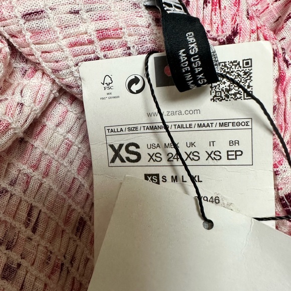 NWT; ZARA LINEN BLEND PRINTED MIDI DRESS🌸 - Picture 10 of 11